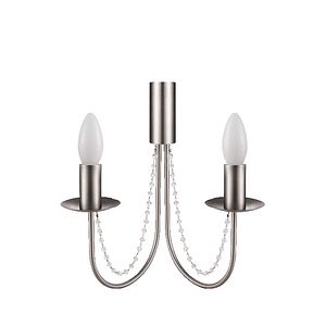 Aplica incandescenta GOODHOME Suhel, 56W, E14,1P20, argintiu