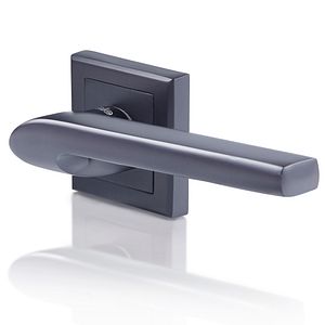 Set manere, rozete butoni, aluminiu, negru, usi de interior  Yale Siena