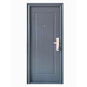 Usa de intrare pentru apartament Lines, fara geam, stanga, otel, 88 x 205 cm, antracit