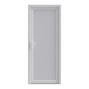 Usa de intrare, fara geam, dreapta, PVC, 90 x 205 cm, alb
