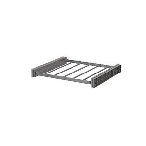 Raft pantaloni culisant GoodHome Atomia, otel, gri, D45 mm, L500 mm
