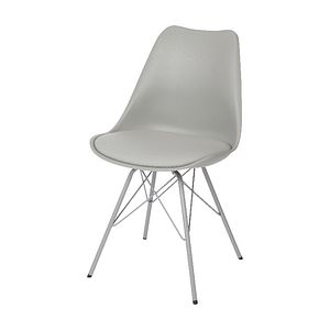 Scaun bucatarie GoodHome Marula, otel, 48 x 84 cm, gri deschis