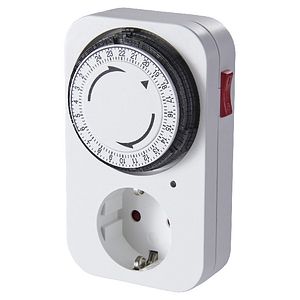 Priza programabila mecanica 24h 15 min, 16A, ABS, alb