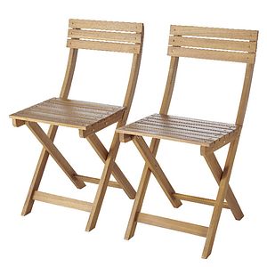 Scaun terasa GOODHOME Virginia, lemn, 38 x 79 x 49 cm, maro
