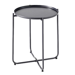 Masa terasa GOODHOME Nova, 2 locuri, otel, 40 x 51 cm, negru