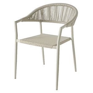 Scaun terasa GOODHOME Coline, aluminiu, bej