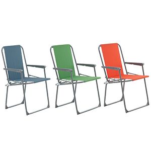 Scaun de gradina si camping OPP1 Curacao, metalic, pliabil, 47 x 73 x 79 cm