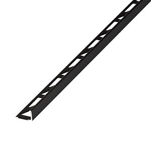 Profil drept, 8 mm, aluminiu, negru