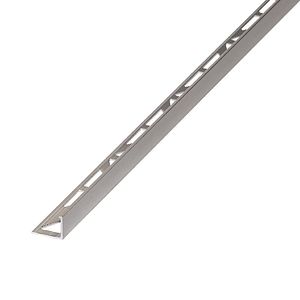 Profil drept, 12.5 mm, aluminiu, argintiu