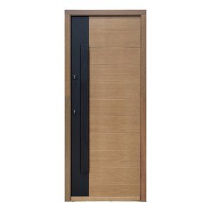 Usa exterior FORTIA Sassel, fara geam, dreapta, lemn, 88 x 205 cm, stejar