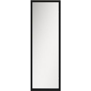 Front usa GOODHOME Winterana, Sticla cu striatii, aluminiu, 30 x 89.5 x 2 cm, negru