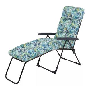 Sezlong terasa PATIO, 144 x 58 x 102 cm, albastru-verde