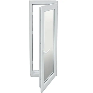 Usa exterior FENSTERWELT, cu geam, 3 camere, dreapta, PVC, 76 x 205 cm, alb