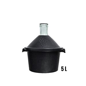 Damigeana sticla 5 L, cu suport PVC