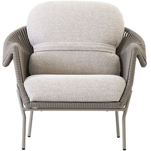 Scaun terasa LIVINTWIST Scala, aluminiu, 90 x 87 x 78 cm, taupe