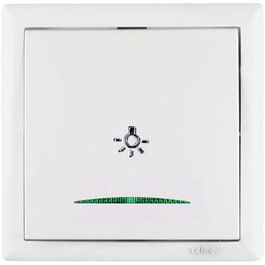 Buton sonerie LED, 10 A, alb  Relee Medias