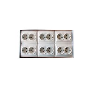 Set 6 prize duble ceramice ELEGANT 16A ST incastrat, alba Relee Medias