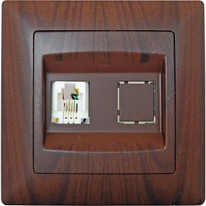 Priza telefon, 16A, 220V, wenge Gunsan