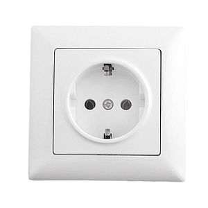 Priza simpla, 16A, 220V, alba Gunsan