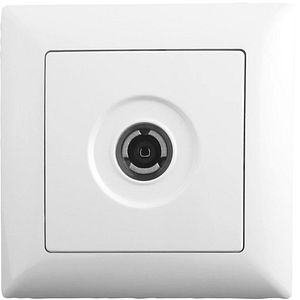Priza TV de trecere, 16A, 220V, alba Gunsan