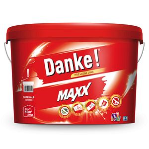 Vopsea lavabila, interior, alb, 2.5 L  Danke Maxx