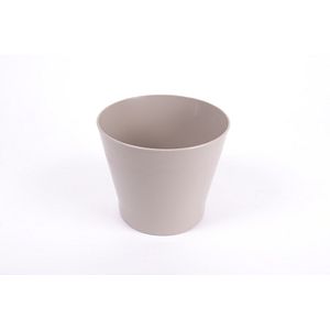 Ghiveci flori HARPLAST Zinnia, plastic, D 14.5 cm, gri