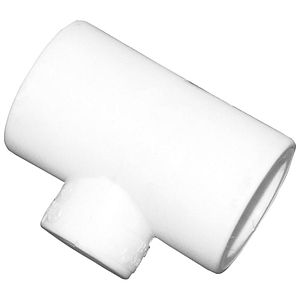 Teu redus plastic PPR, 20 x 25 x 20 mm, alb