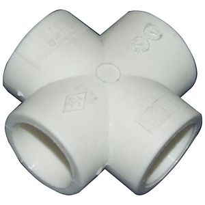Teava cruce plastic PPR, alb, 25 mm