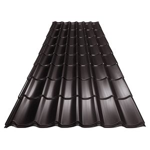 Tigla metalica Smart, maro lucios (RAL 8019), 0.4 mm, 220 x 120 cm, 2.64 mp