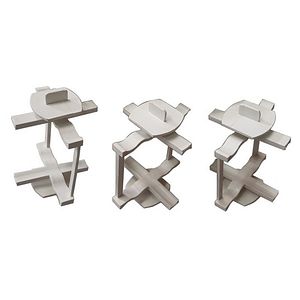 Distantieri pentru caramida de sticla, PVC, alb, 10 bucati