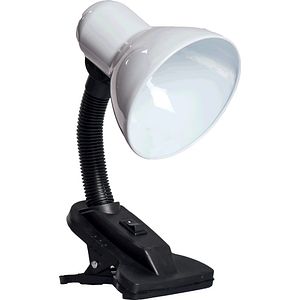 Lampa birou Erste Clip, E27, 60W, negru-alb