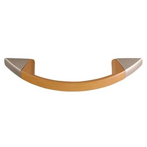 Maner mobila arcada plastic, 96 mm, fag si crom satinat 