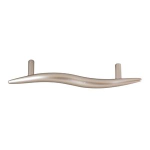 Maner mobila arcada plastic, filet gaura m4, 96 mm, crom satinat, 4 bucati 