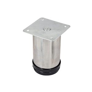 Picior mobilier reglabil, inox, 10 cm, alb
