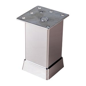 Picior mobilier reglabil, aluminiu, 5 cm, alb