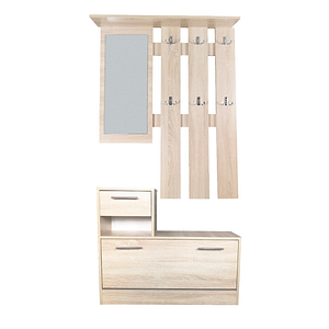 Set mobilier hol Filio, PAL, 90 x 24 x 191 cm, stejar
