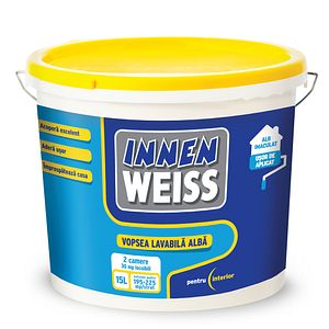 Vopsea lavabila Innenweiss pentru interior, 15L, alb