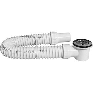 Sifon cada dus flexibil TEXO 26200067, PVC, 50 cm, D 40mm, alb