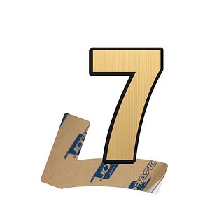 Cifra 7, ABS, Gravat, Auriu, M6 Creative Sign