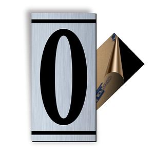 Cifra 0, ABS, Gravat, Argintiu, M7 Creative Sign