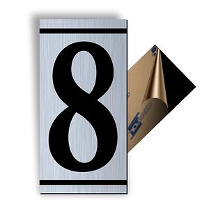 Cifra 8, ABS, Gravat, Argintiu, M7 Creative Sign