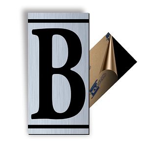 Litera B, ABS, Gravat, Argintiu, M7 Creative Sign