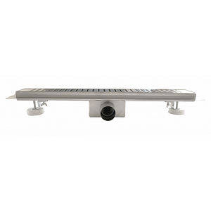 Rigola dus ERMETIQ Retro VEN-S407J, inox, 400 x 70 mm, D 40/50mm, argintiu