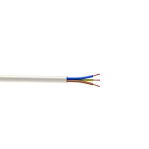Cablu electric MYYM, 3 x 0,75  mmp, cupru flexibil, alb, rola 10 m