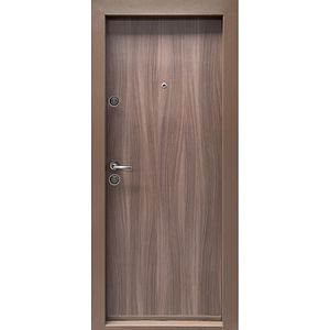 Usa de intrare pentru apartament  BC112, fara geam, dreapta, metal, 77 x 194 cm, grafit
