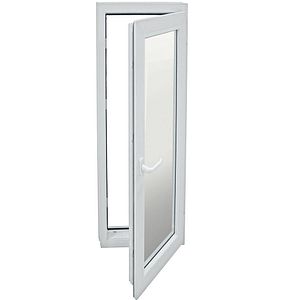 Usa exterior FENSTERWELT, cu geam, 5 camere, stanga, PVC, 76 x 205 cm, alb