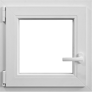 Fereastra termopan APLAST, PVC, 4 camere, 56 x 56 cm, deschidere batanta stanga, alb
