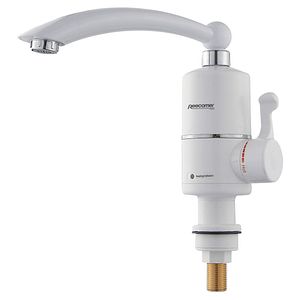 Robinet electric instant apa calda Reecomer, 3000W, afisaj Led, alb