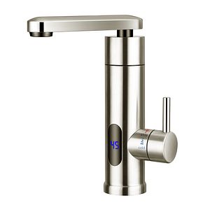 Robinet electric instant apa calda REECOMER RE-3000-X, 3000W, afisaj LED, crom