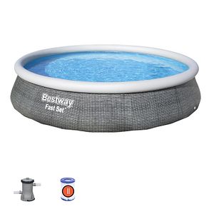 Piscina gonflabila BESTWAY Fast Set, rotunda, 396x84cm, 7340l